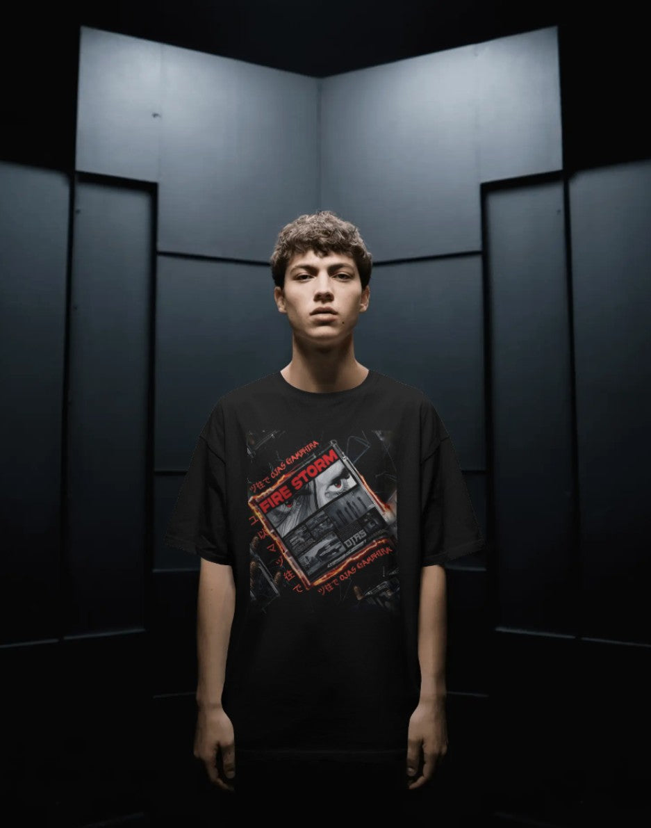 Pawan kalyan's The OG logo stylish T-shirt with Japanese text