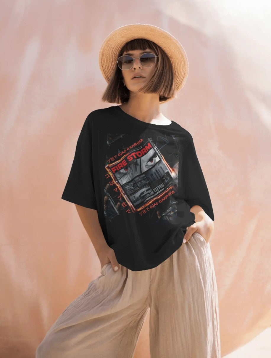 Pawan kalyan's The OG logo stylish T-shirt with Japanese text