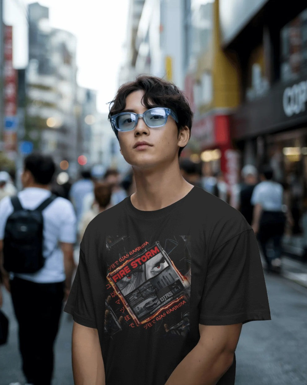 Pawan kalyan's The OG logo stylish T-shirt with Japanese text